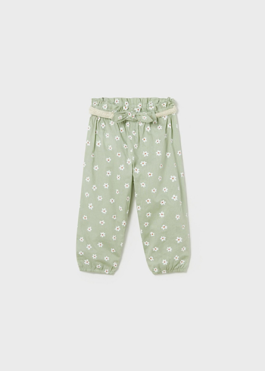 Bebe MAYORAL Pantalones Y Petos | Pantalon Bombacho Con Cinturon Bebe Aloe