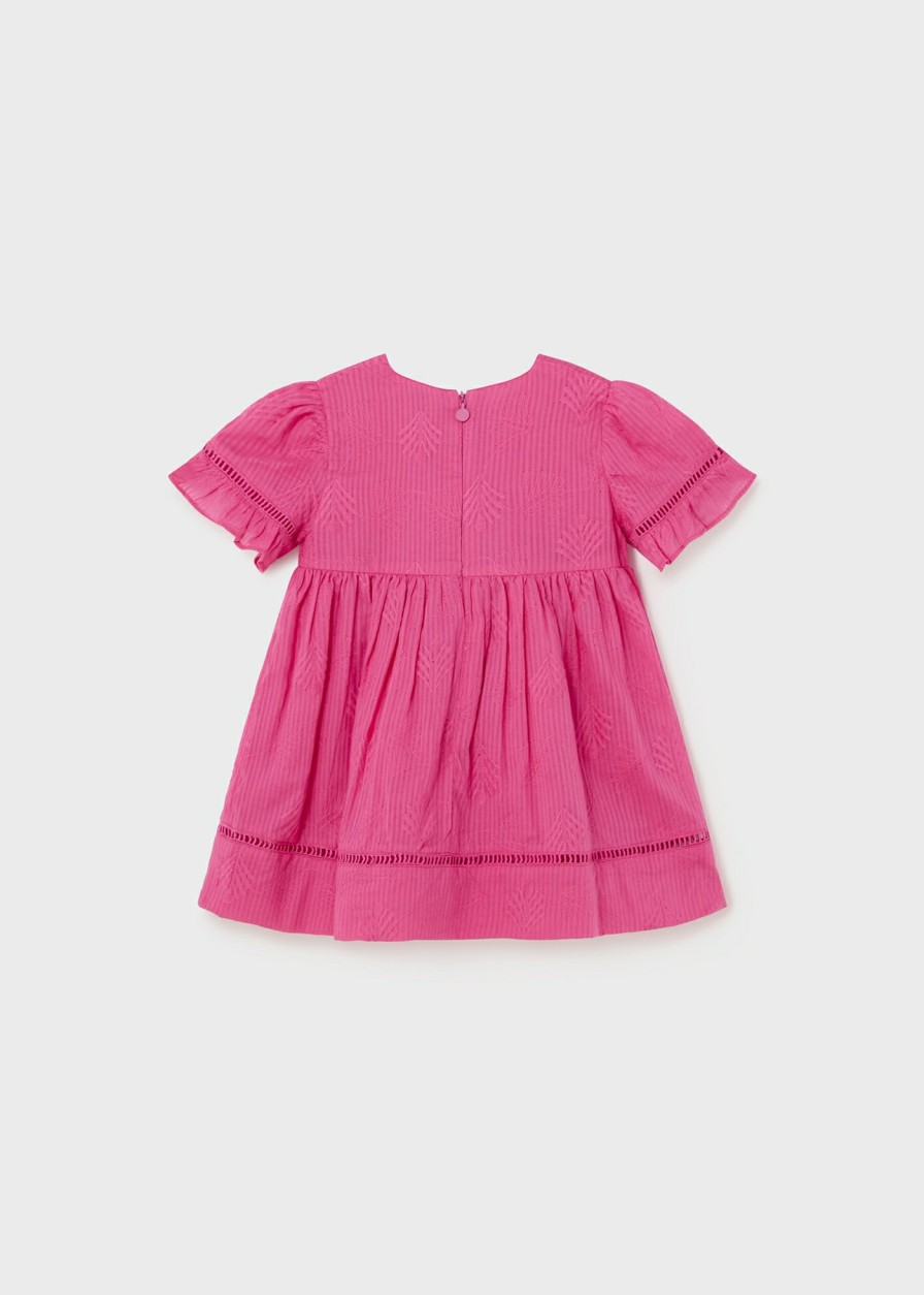 Bebe MAYORAL Vestidos | Vestido Vainica Better Cotton Bebe Magenta