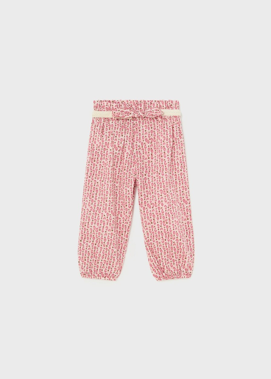 Bebe MAYORAL Pantalones Y Petos | Pantalon Bombacho Con Cinturon Bebe Rosa Pastel