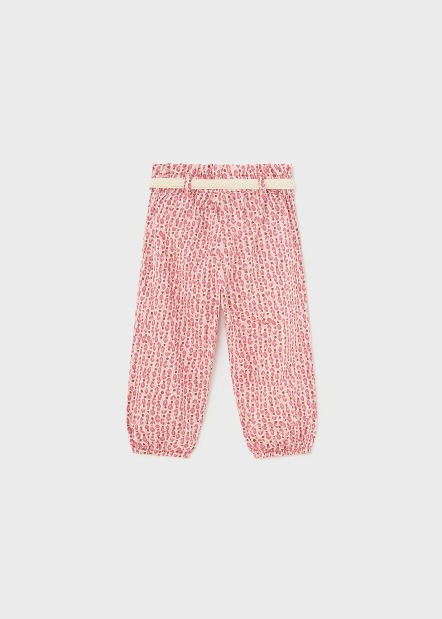 Bebe MAYORAL Pantalones Y Petos | Pantalon Bombacho Con Cinturon Bebe Rosa Pastel