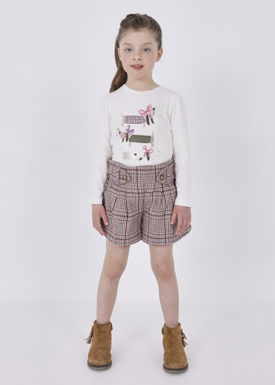 Nina MAYORAL Pantalones Y Faldas | Short Cuadros Nina