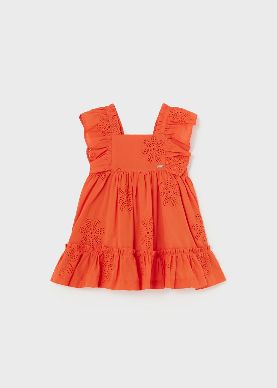 Bebe MAYORAL Vestidos | Vestido Bordado Volantes Bebe Clementina