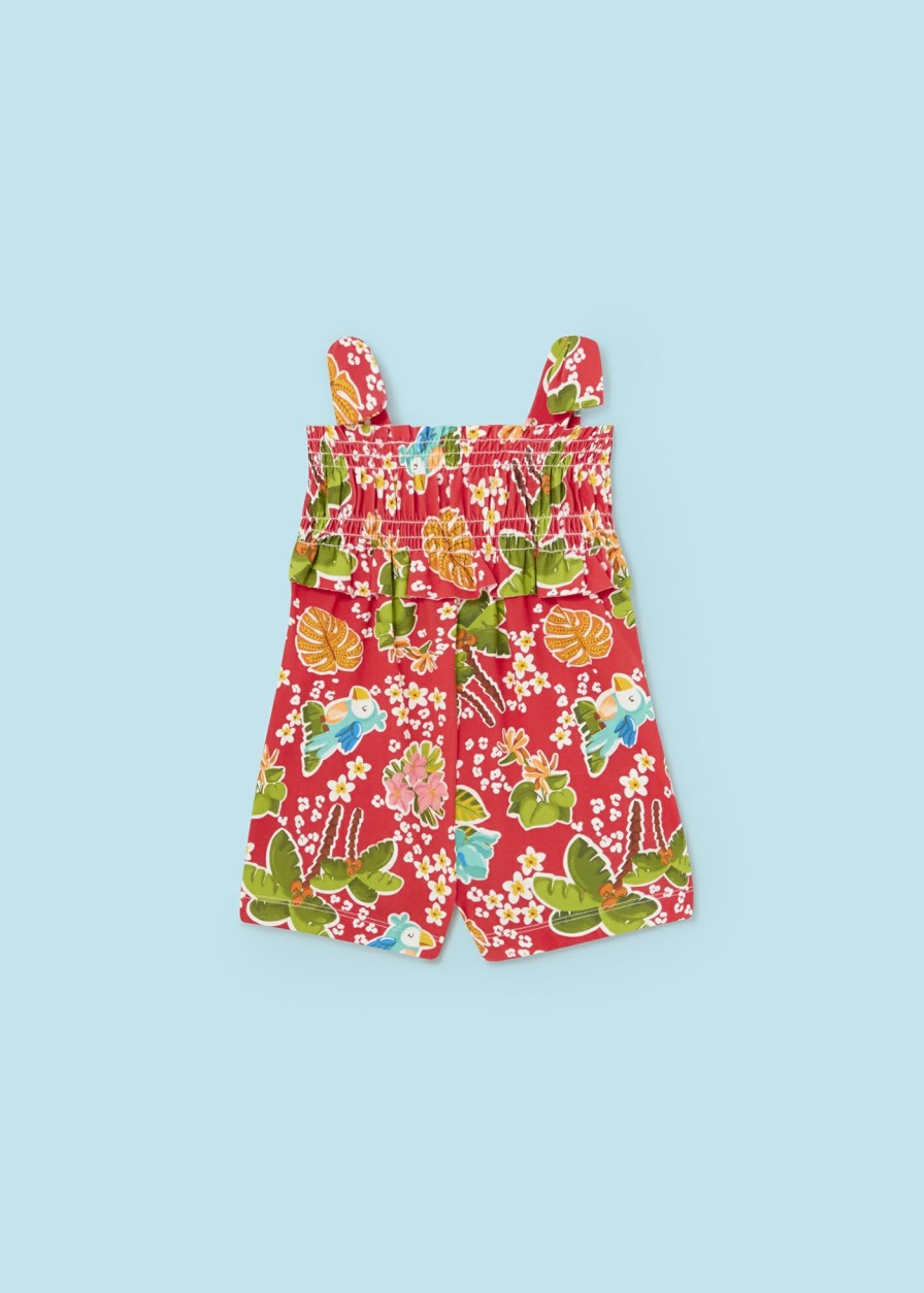 Bebe MAYORAL Faldas Y Monos | Mono Estampado Punto Smock Better Cotton Bebe Granadina