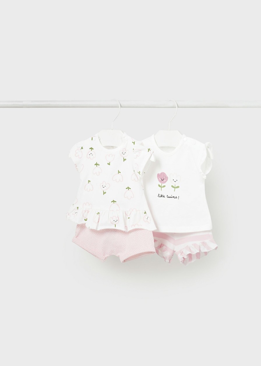 Bebe MAYORAL Conjuntos | Conjunto 4 Piezas Better Cotton Recien Nacido Rosa Baby