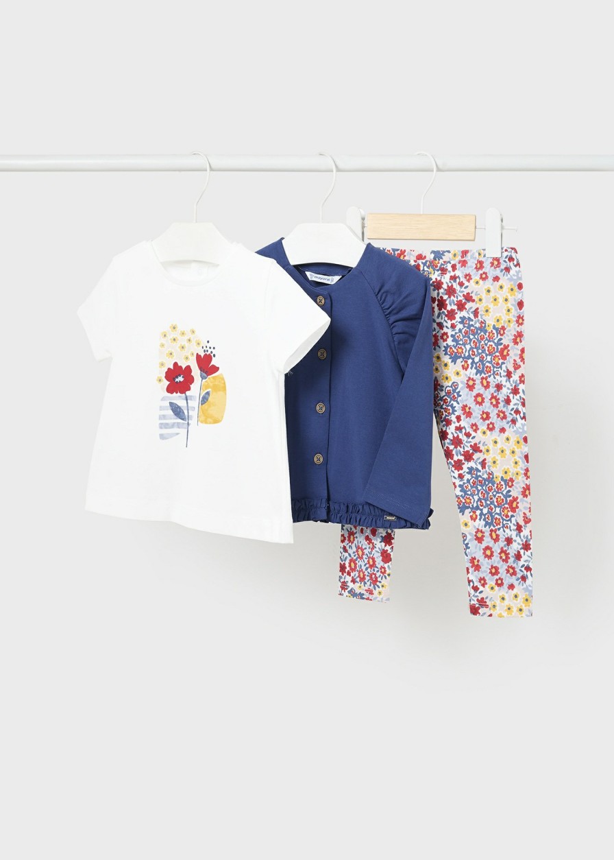 Bebe MAYORAL Conjuntos | Conjunto 3 Piezas Flores Better Cotton Bebe