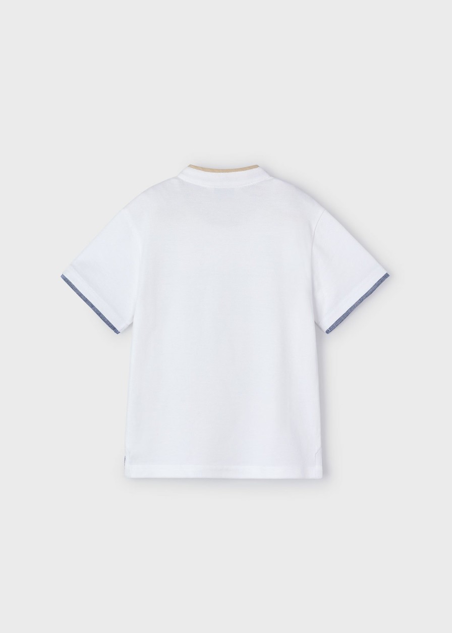 Nino MAYORAL Polos | Polo Pique Cuello Mao Better Cotton Nino Blanco