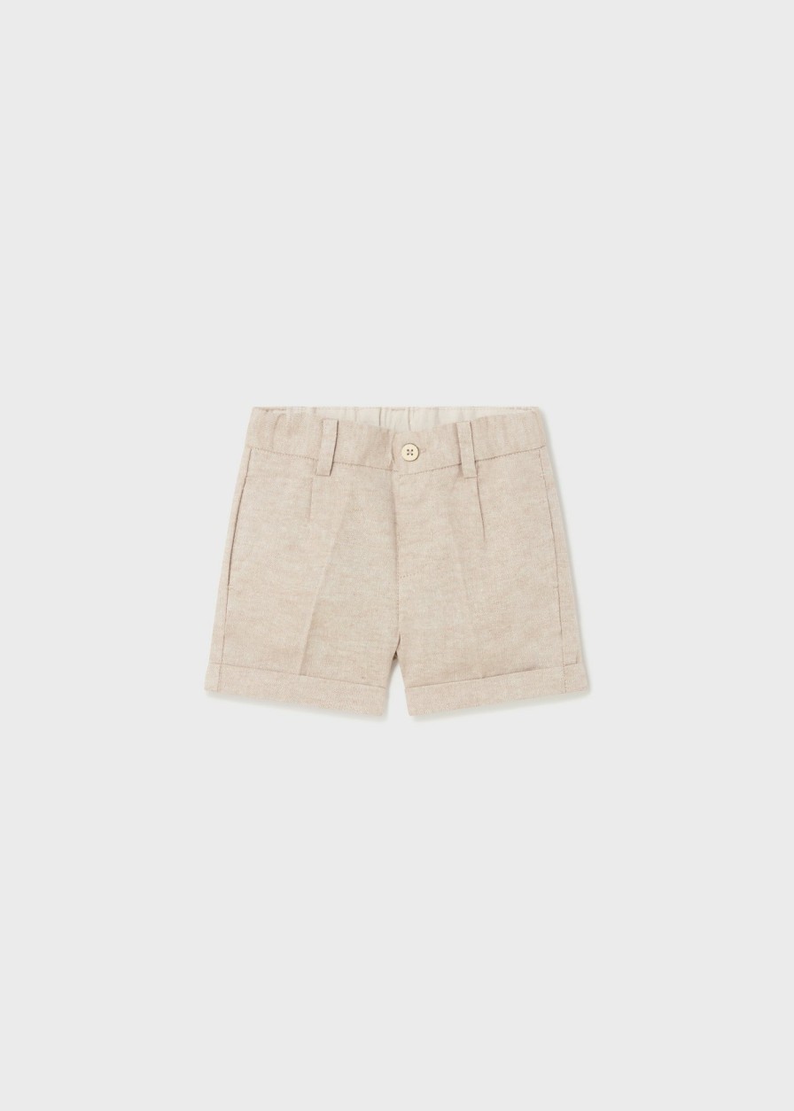 Bebe MAYORAL Pantalones Y Petos | Bermuda Vestir Lino Bebe Coco