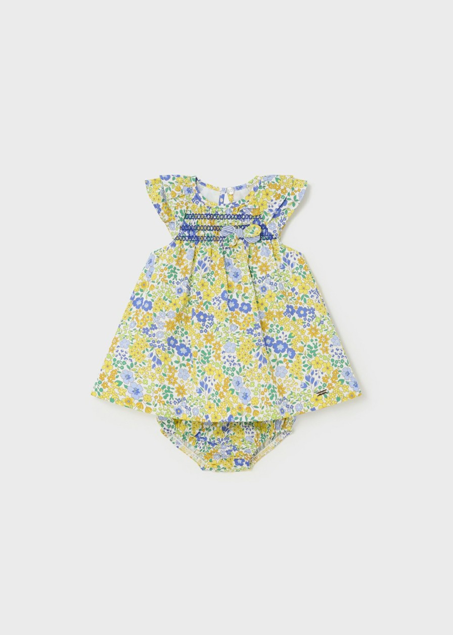 Bebe MAYORAL Vestidos | Vestido Con Cubrepanal Better Cotton Recien Nacido Dandelion