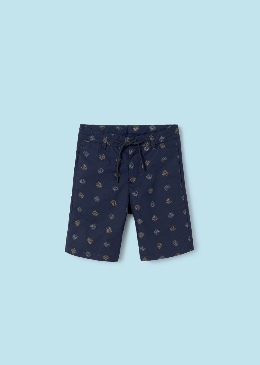 Nino MAYORAL Pantalones | Bermuda Estampada Better Cotton Chico Marino