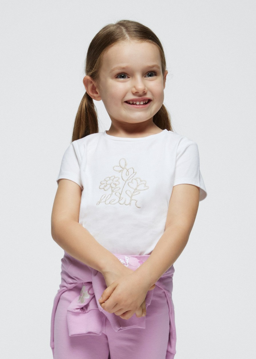 Nina MAYORAL Camisetas Y Polos | Camiseta Bordada Better Cotton Nina