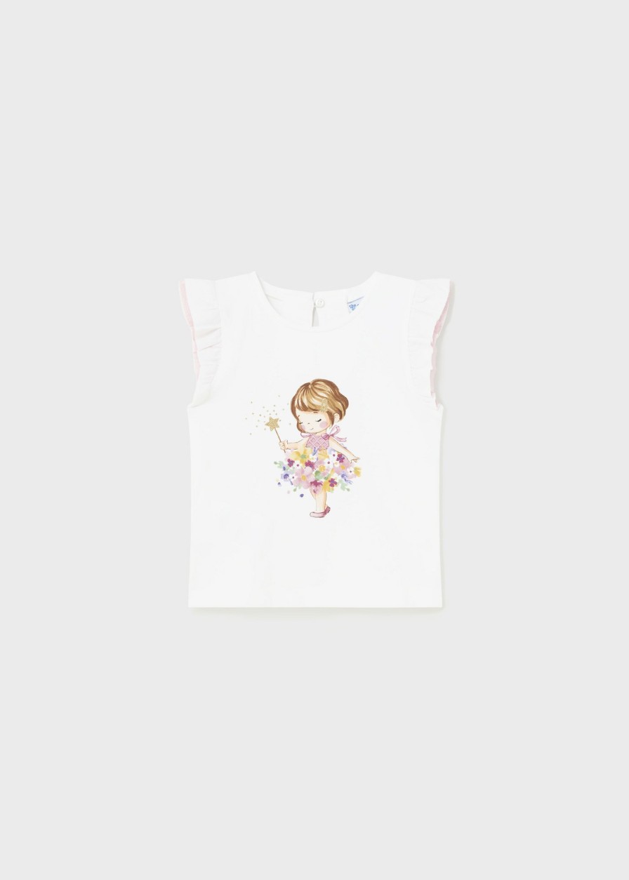 Bebe MAYORAL Bodies Y Camisetas | Camiseta Combinada Tul Better Cotton Bebe