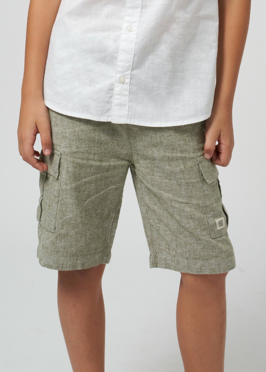 Nino MAYORAL Pantalones | Bermuda Cargo Lino Chico