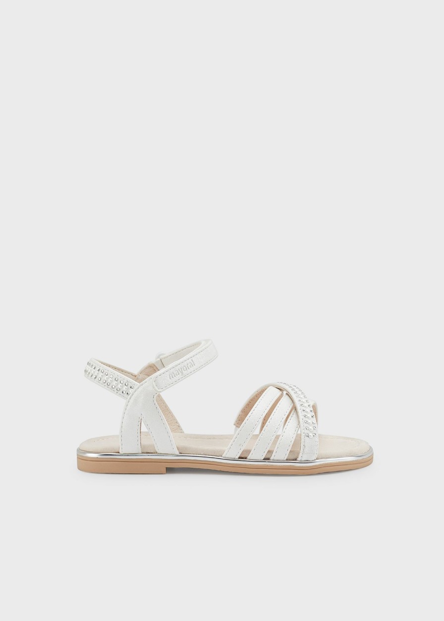 Nina MAYORAL Sandalias Y Cangrejeras | Sandalia Strass Plantilla Piel Sostenible Nina