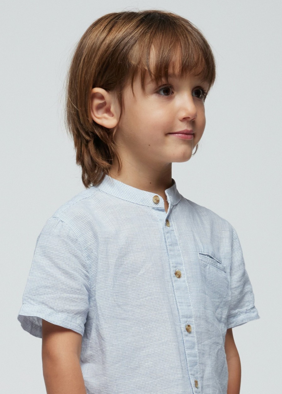 Nino MAYORAL Camisas | Camisa Cuello Mao Lino Nino