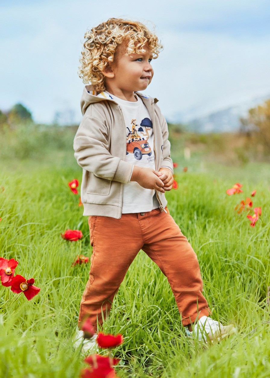 Bebe MAYORAL Pantalones Y Petos | Pantalon Chino Relaxed Lino Bebe Arcilla