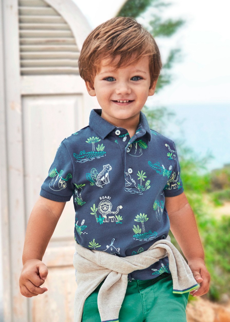 Bebe MAYORAL Polos | Polo Estampado Better Cotton Bebe Indigo