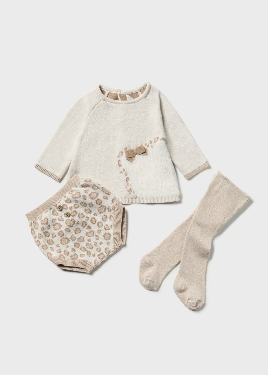 Bebe MAYORAL Conjuntos | Conjunto 3 Piezas Tricot Better Cotton Recien Nacido Milk Vigore