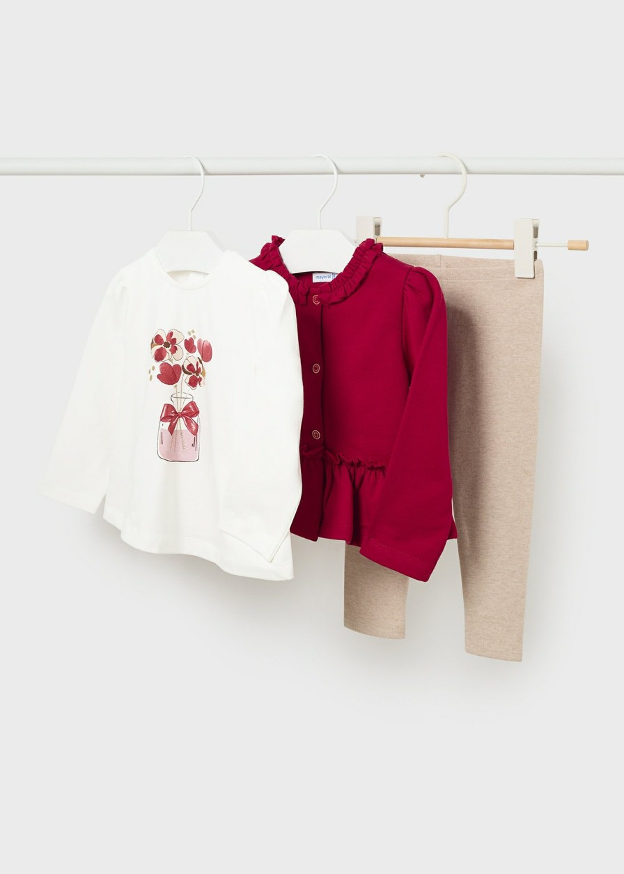 Bebe MAYORAL Conjuntos | Conjunto 3 Piezas Better Cotton Bebe Rojo