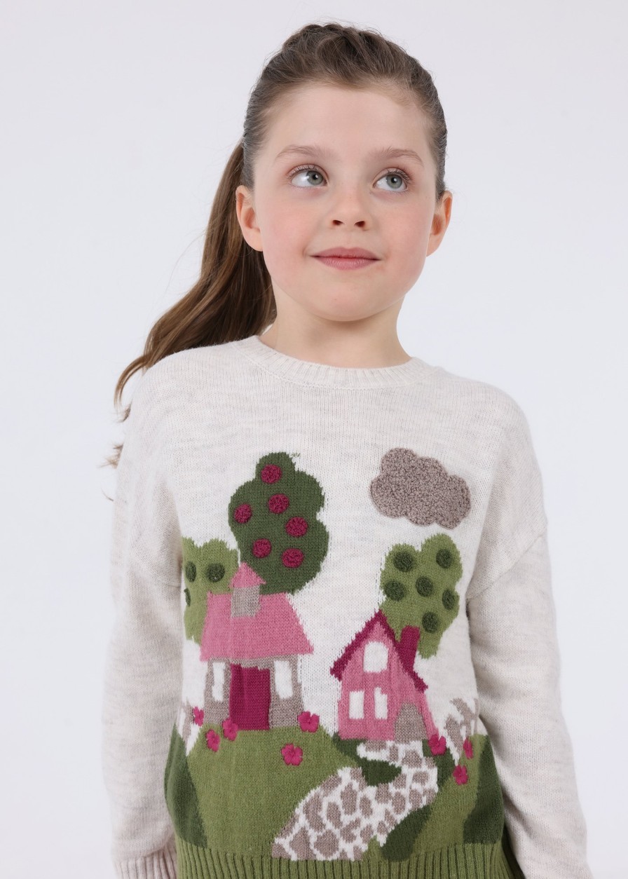 Nina MAYORAL Jerseis Y Sudaderas | Jersey Intarsia Nina Orquidea