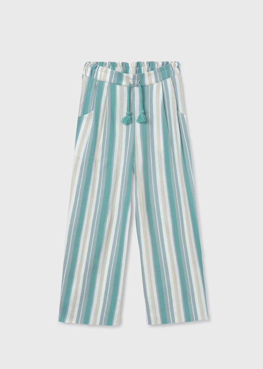 Nina MAYORAL Pantalones Y Faldas | Pantalon Culotte Punto Better Cotton Chica Acqua