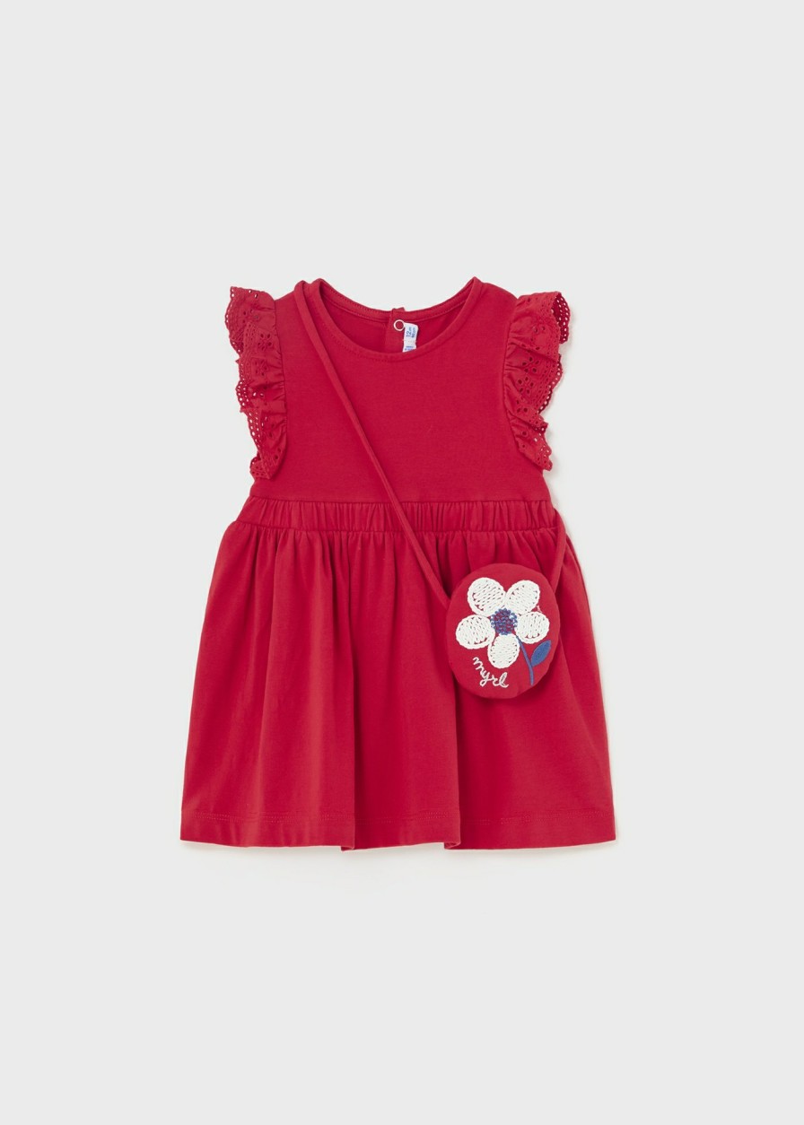 Bebe MAYORAL Vestidos | Vestido Con Bolsito Bebe Rojo