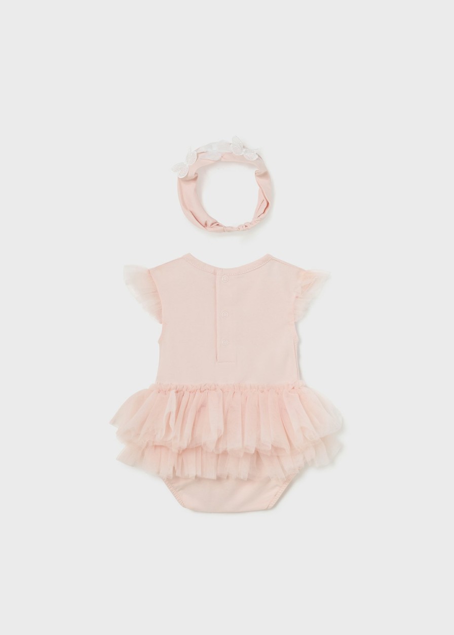 Bebe MAYORAL Bodies Y Camisetas | Body Tutu Con Diadema Better Cotton Recien Nacido Nude