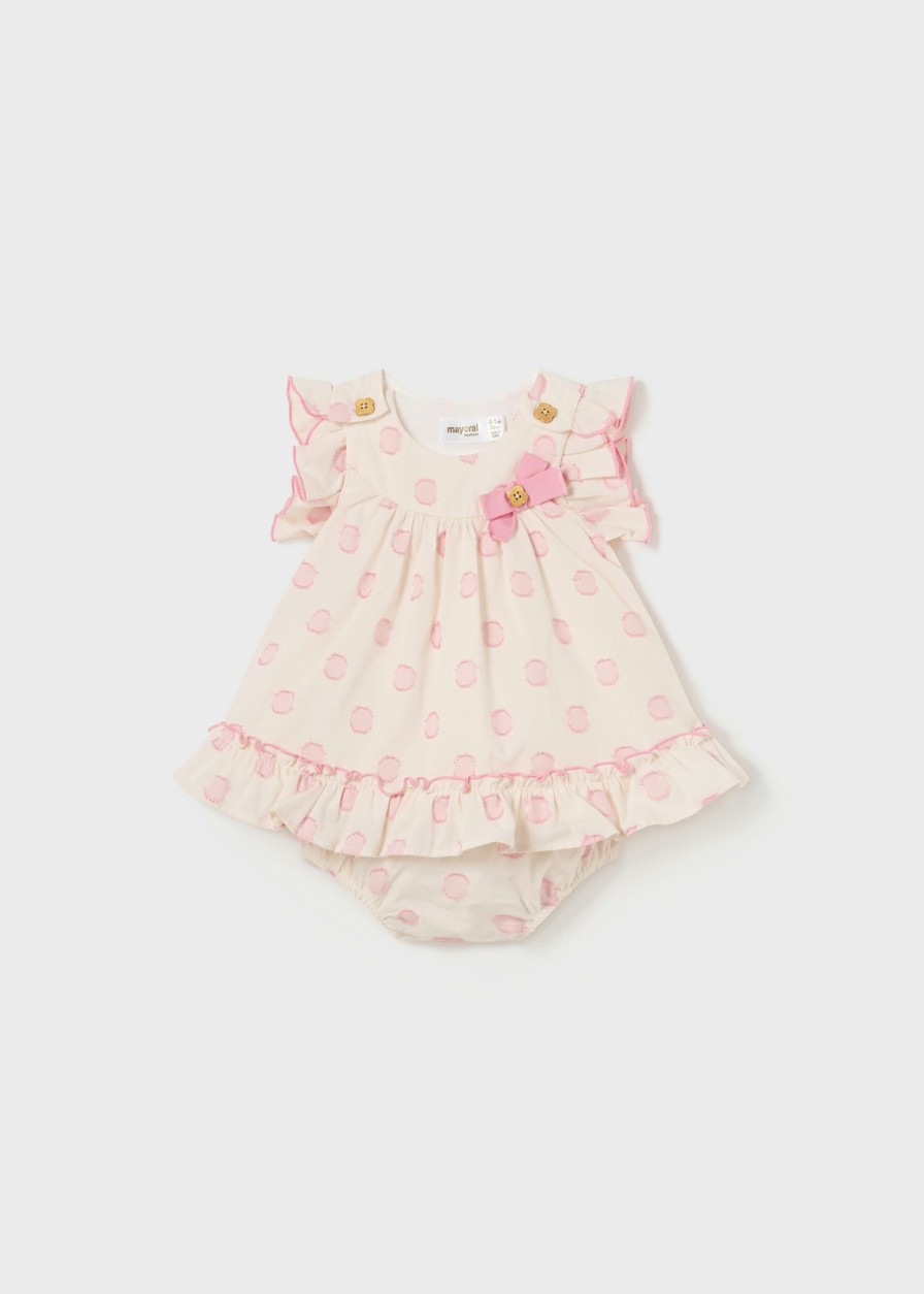 Bebe MAYORAL Vestidos | Vestido Jacquard Better Cotton Recien Nacido Semola