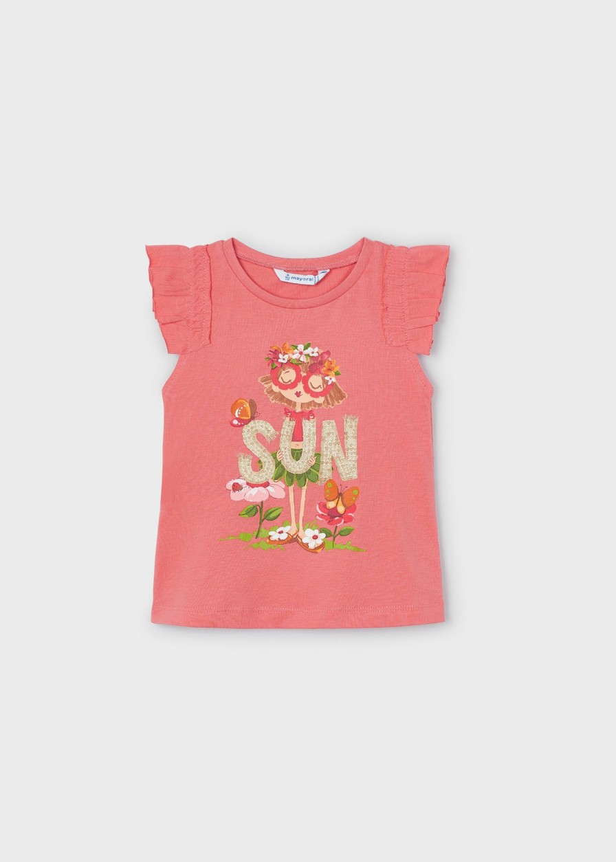 Nina MAYORAL Camisetas Y Polos | Camiseta Estampada Better Cotton Nina Flamingo