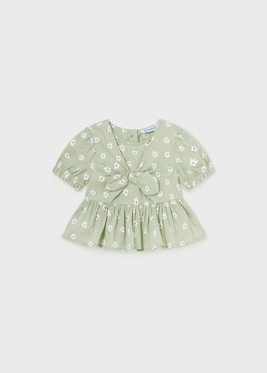 Bebe MAYORAL Camisas Y Blusas | Top Estampado Nudo Bebe Aloe