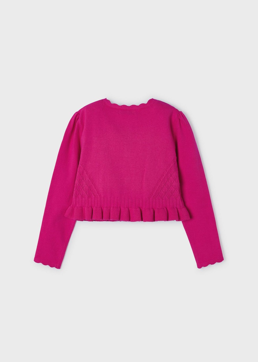 Nina MAYORAL Rebecas Y Chaquetas De Punto | Rebeca Calados Better Cotton Nina Fucsia