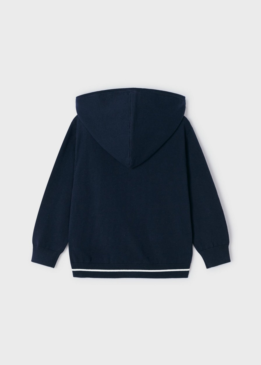 Nino MAYORAL Jerseis | Cardigan Capucha Tricot Better Cotton Nino Marino