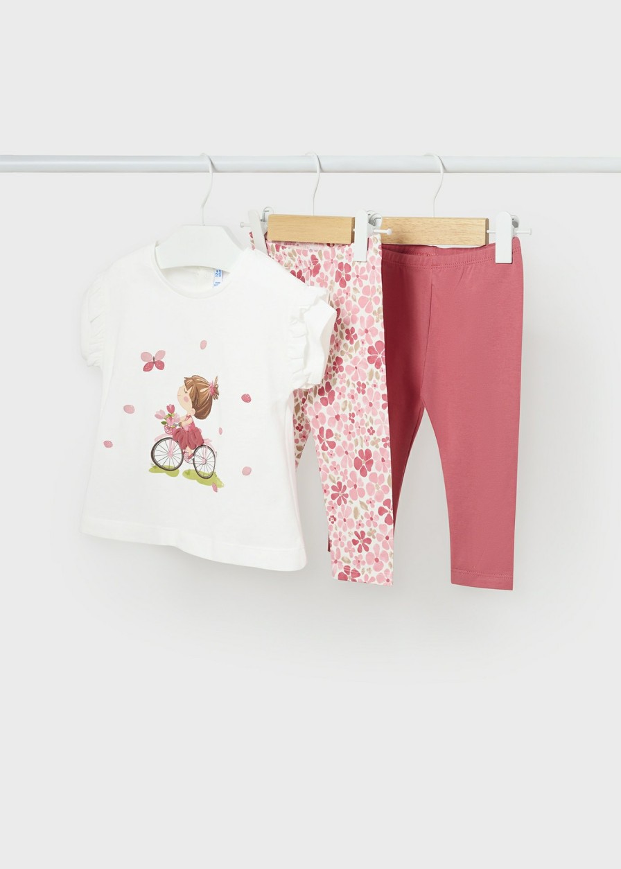 Bebe MAYORAL Conjuntos | Conjunto 3 Piezas Estampado Better Cotton Bebe Arcilla