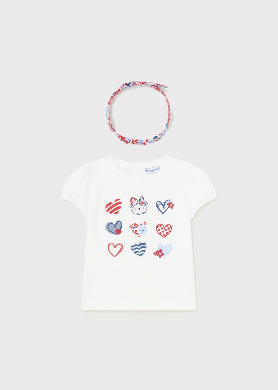 Bebe MAYORAL Bodies Y Camisetas | Camiseta Con Diadema Better Cotton Bebe