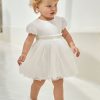 Bebe MAYORAL Vestidos | Vestido Combinado Tul Plisado Bebe Crudo