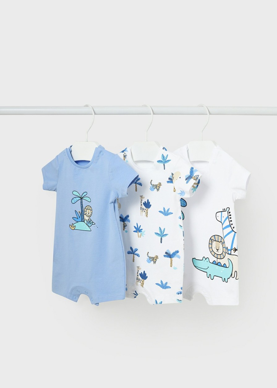 Bebe MAYORAL Pijamas Y Peleles | Set 3 Peleles Better Cotton Recien Nacido Blue Bell