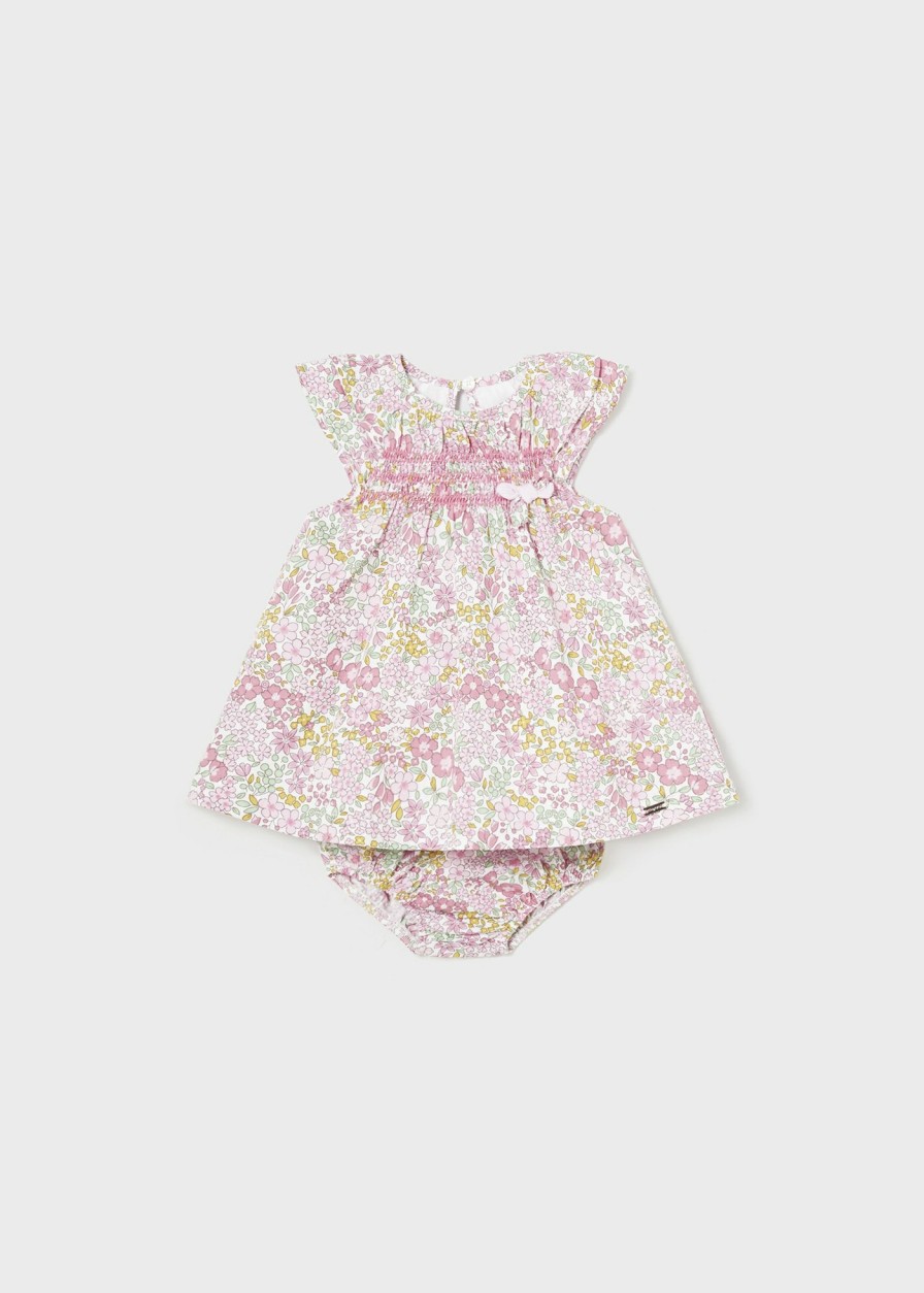 Bebe MAYORAL Vestidos | Vestido Con Cubrepanal Better Cotton Recien Nacido Rosa Baby