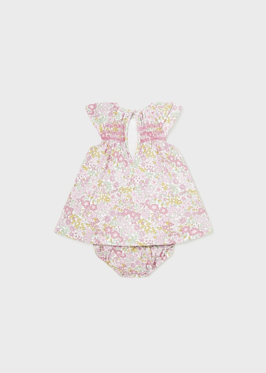 Bebe MAYORAL Vestidos | Vestido Con Cubrepanal Better Cotton Recien Nacido Rosa Baby