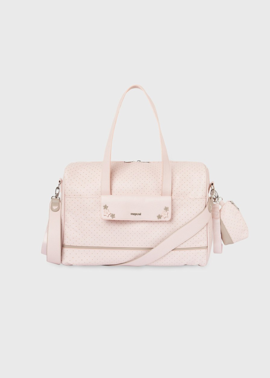 Bebe MAYORAL Bolsos De Maternidad | Bolso Lunares Con Portachupete Bebe Rosa