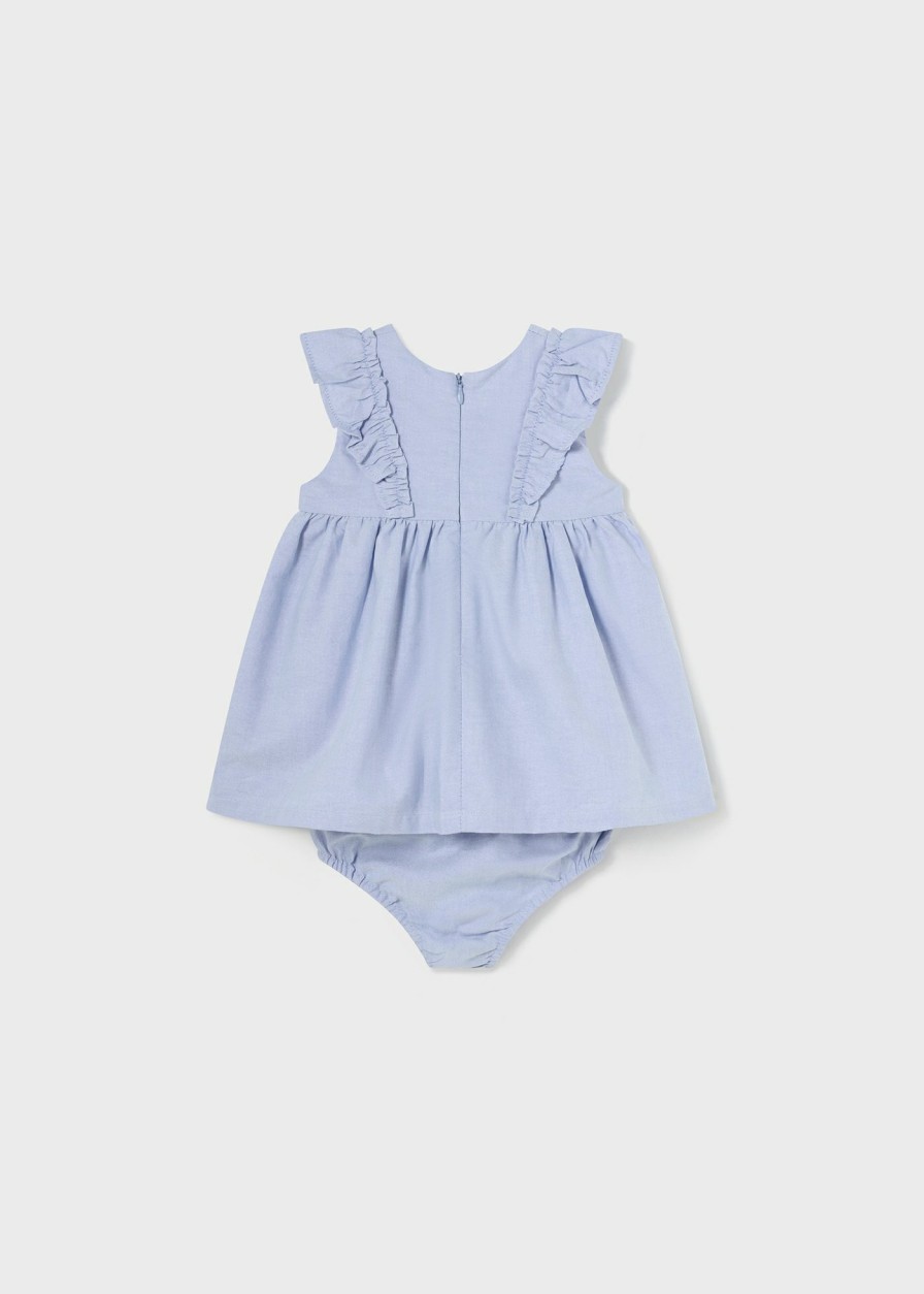 Bebe MAYORAL Vestidos | Vestido Volante Bebe Oxford