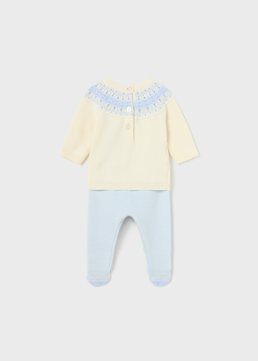 Bebe MAYORAL Conjuntos | Conjunto 2 Piezas Tricot Better Cotton Recien Nacido Cielo