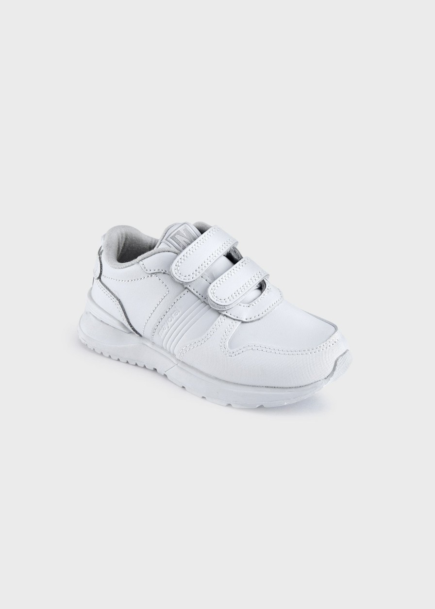 Nina MAYORAL Zapatos Colegiales | Deportiva Sport Colegial Piel Blanco