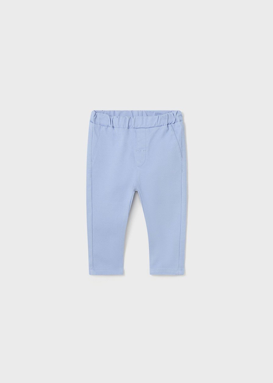 Bebe MAYORAL Pantalones Y Petos | Pantalon Largo Pique Better Cotton Bebe Azulon