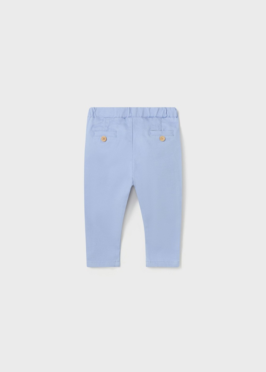 Bebe MAYORAL Pantalones Y Petos | Pantalon Largo Pique Better Cotton Bebe Azulon