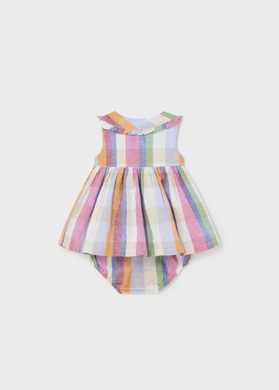 Bebe MAYORAL Vestidos | Vestido Con Cubrepanal Cuadros Better Cotton Recien Nacido Juicy