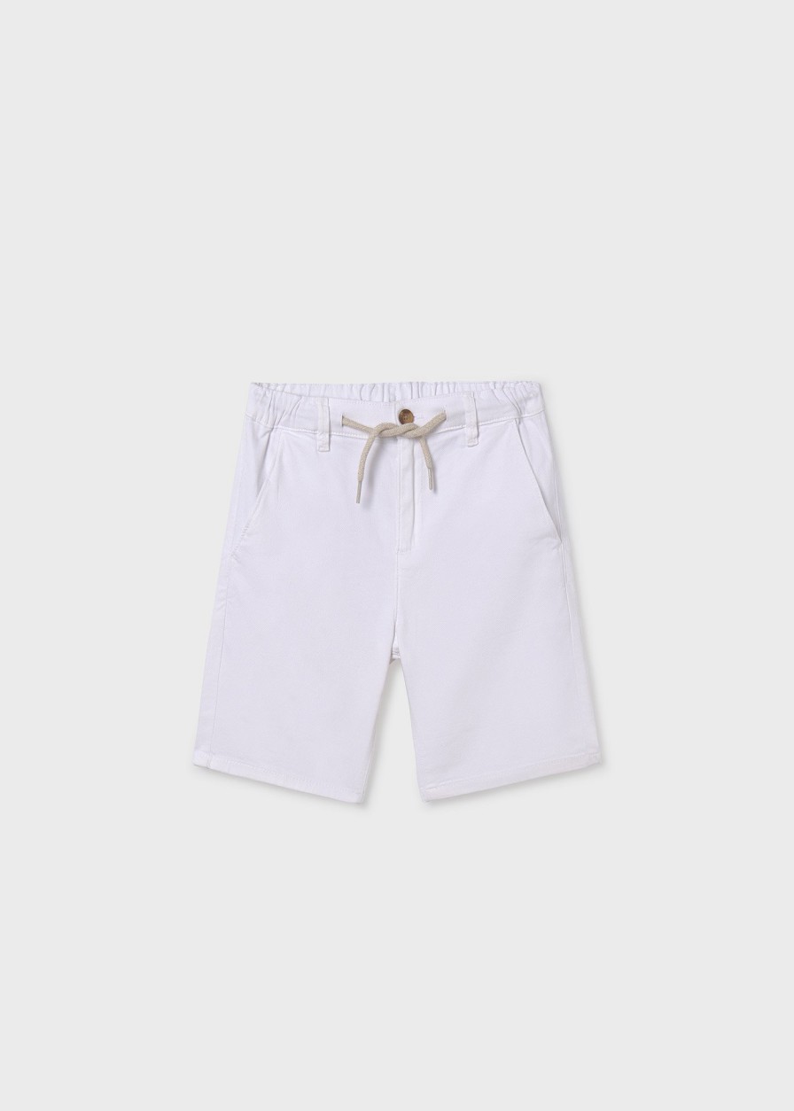 Nino MAYORAL Pantalones | Bermuda Estructura Better Cotton Chico Blanco