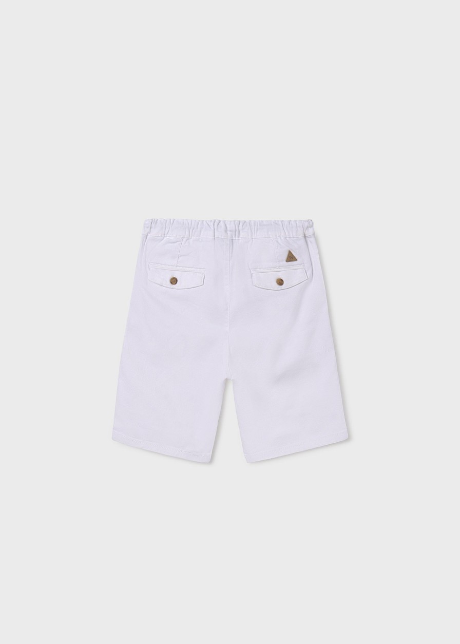 Nino MAYORAL Pantalones | Bermuda Estructura Better Cotton Chico Blanco