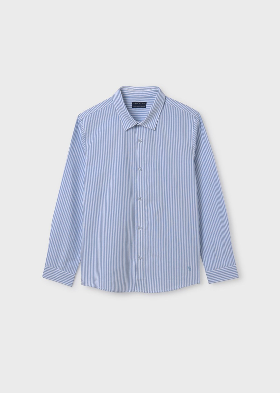 Nino MAYORAL Camisas | Camisa Oxford Rayas Better Cotton Chico Blanco