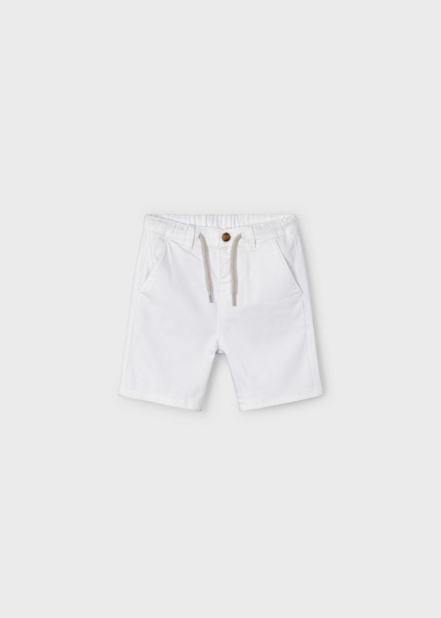 Nino MAYORAL Pantalones | Bermuda Estructura Better Cotton Nino Blanco