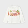 Nina MAYORAL Camisetas Y Polos | Camiseta Lentejuelas Better Cotton Nina Hueso