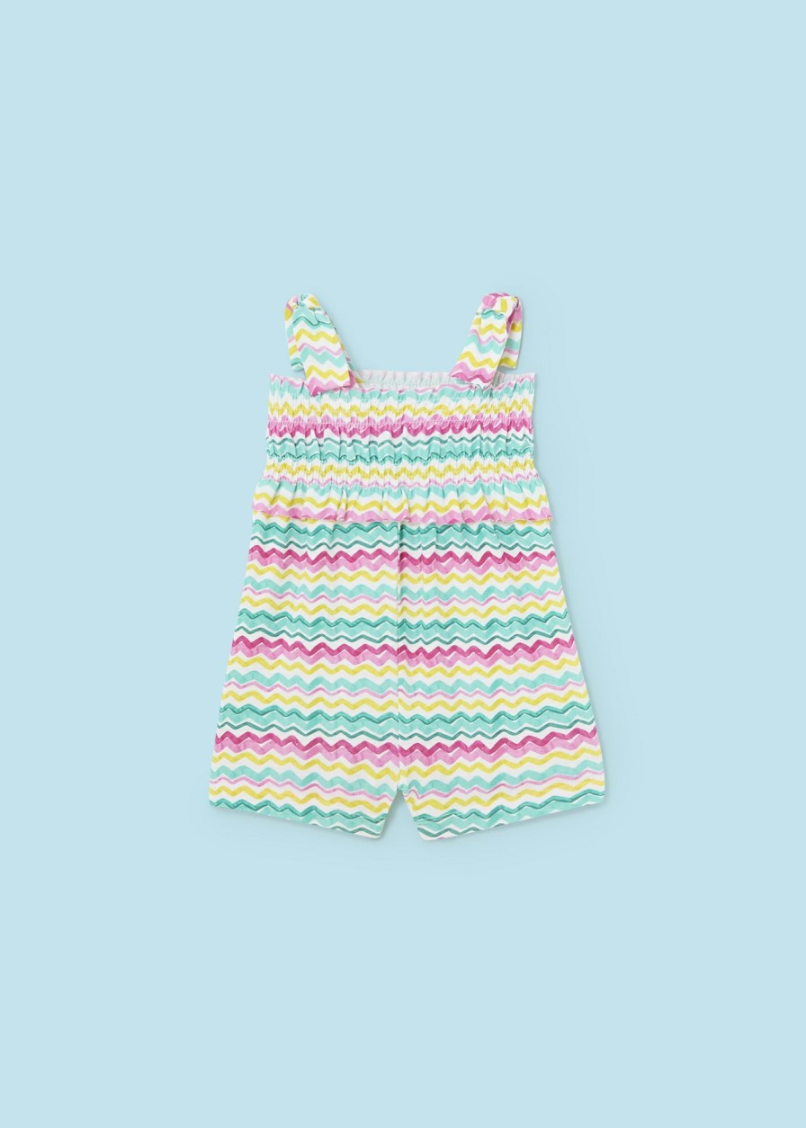 Bebe MAYORAL Faldas Y Monos | Mono Estampado Punto Smock Better Cotton Bebe Agata